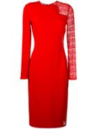 Stella Mccartney - Fitted Dress - Women - Spandex/elastane/acetate/viscose - 42, Women's, Red, Spandex/elastane/acetate/viscose