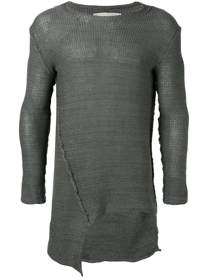 Daniel Andresen - Kava Sweater - Men - Cotton/linen/flax - L, Grey, Cotton/linen/flax