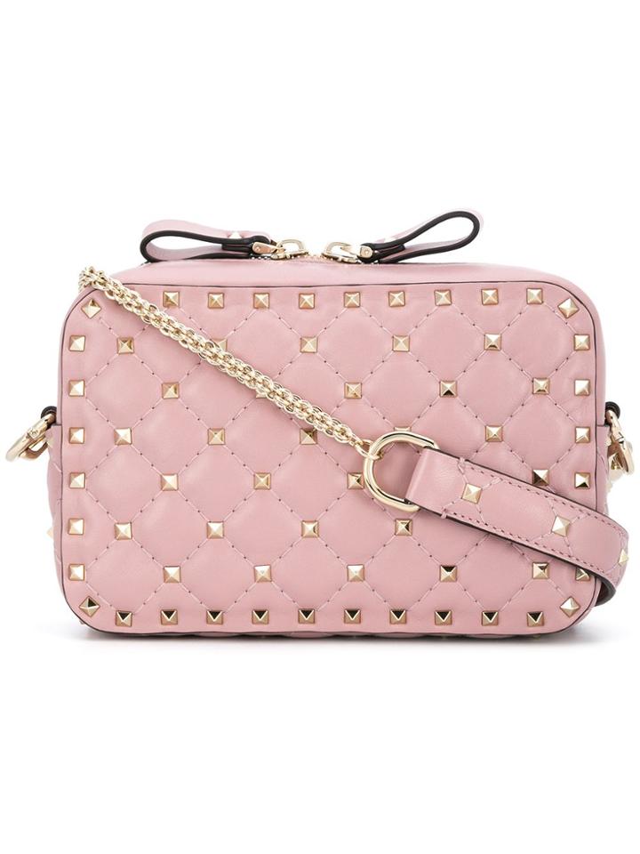 Valentino Pyramid Rockstud Crossbody Bag - Pink & Purple