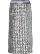 Mary Katrantzou Sigma Sequin Pencil Skirt - Metallic