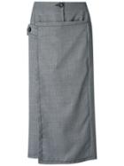 Reinaldo Lourenço - Midi Skirt - Women - Polyester - 40, Grey, Polyester