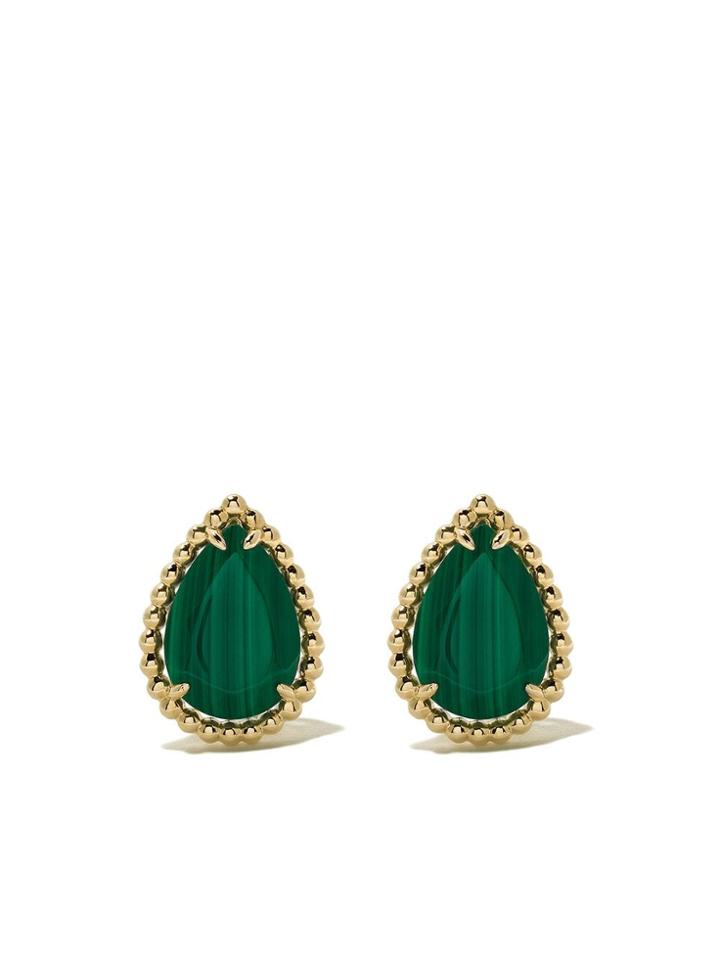 Boucheron Serpent Bohème Machalite Teardrop Stud Earrings - Yg