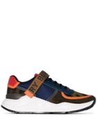 Burberry Ronnie Touch-strap Sneakers - 1009 Blue/ Khaki