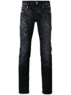 Les Hommes - Paint Splash Jeans - Men - Cotton - 36, Black, Cotton