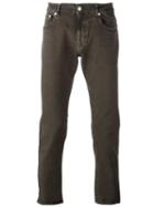 Pt05 Slim Fit Jeans, Men's, Size: 36, Brown, Cotton/spandex/elastane