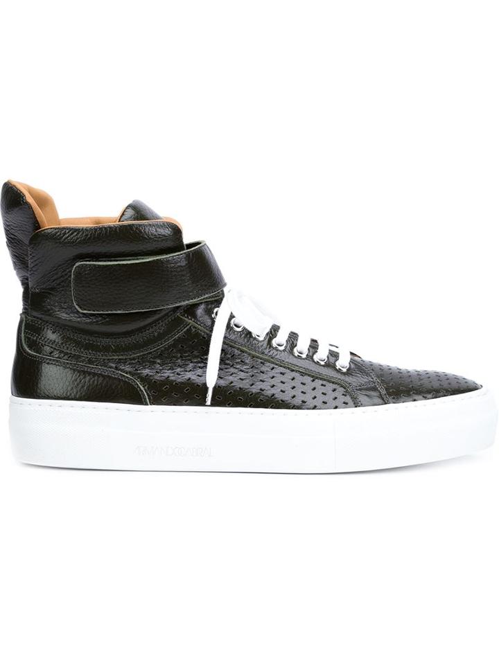 Armando Cabral Mercer Hi-top Sneakers, Men's, Size: 40, Green, Calf Leather/rubber