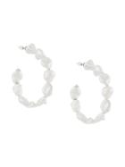 Meadowlark Freshwater Pearl Hoop Earrings - White