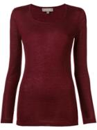 N.peal Superfine Round Neck Top - Red