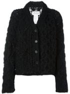 Maison Margiela Chunky Knit Cardigan, Women's, Size: Small, Black, Polyamide