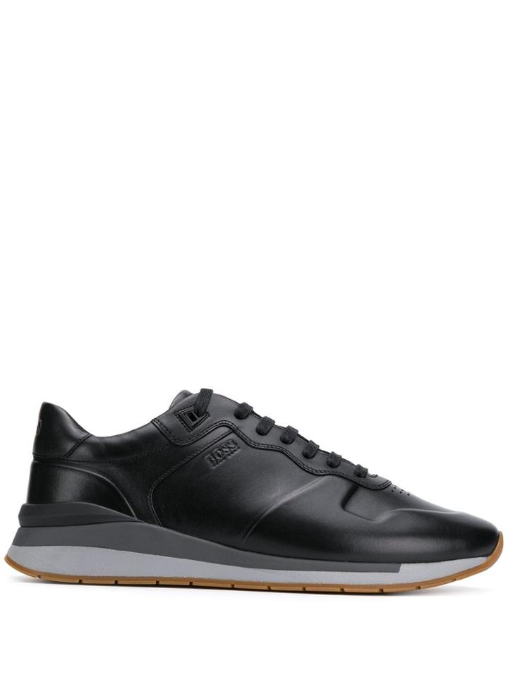 Boss Hugo Boss Low Top Wedge Sole Sneakers - Black