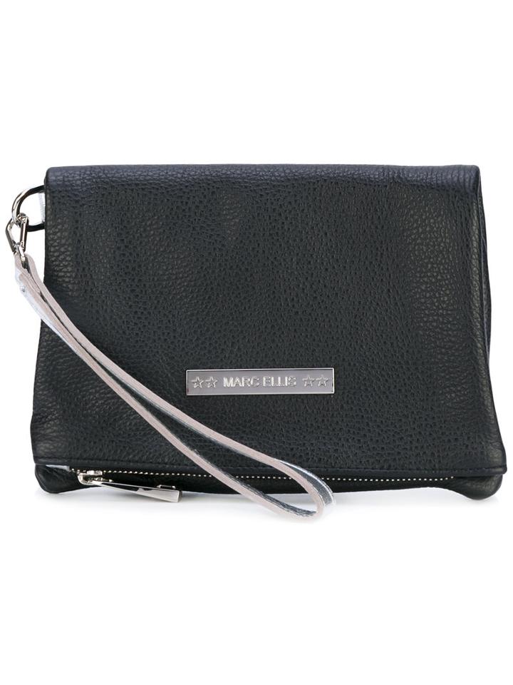 Flossy Clutch - Women - Leather - One Size, Black, Leather, Marc Ellis