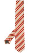 Canali Striped Tie - Orange