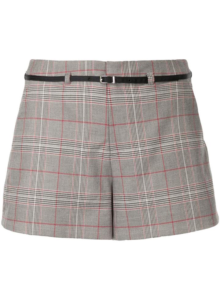 Loveless Houndstooth Shorts - Grey