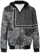 Versace Printed Zip Hoodie - Black