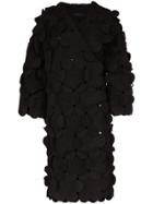 Paskal Hooded Mid-length Wool Blend Jacket - Black