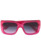 Gucci Eyewear Square Frame Sunglasses - Pink & Purple
