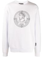 Versace Jeans Couture Roman Coin Printed Sweatshirt - White