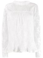See By Chloé High-neck Floral Lace Blouse - White