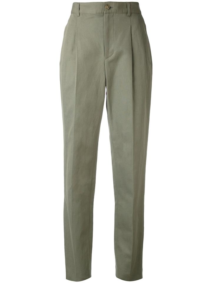 A.p.c. Pleated Trousers - Green