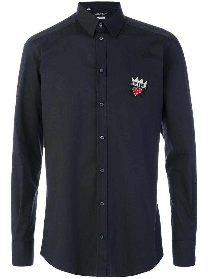 Dolce & Gabbana Prince Patch Shirt - Blue