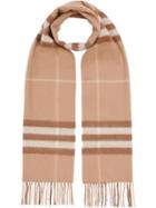 Burberry The Classic Check Cashmere Scarf - Mid Camel