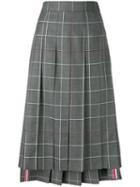 Thom Browne Windowpane Shadow Check Skirt - Grey
