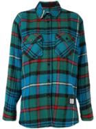We11done Checked Oversized Shirt - Blue