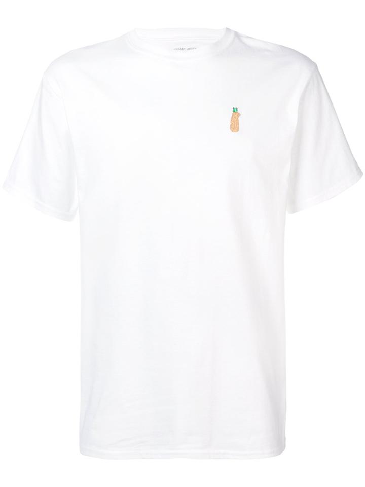 Fucking Awesome Paper Bag Bottle Embroidered T-shirt - White