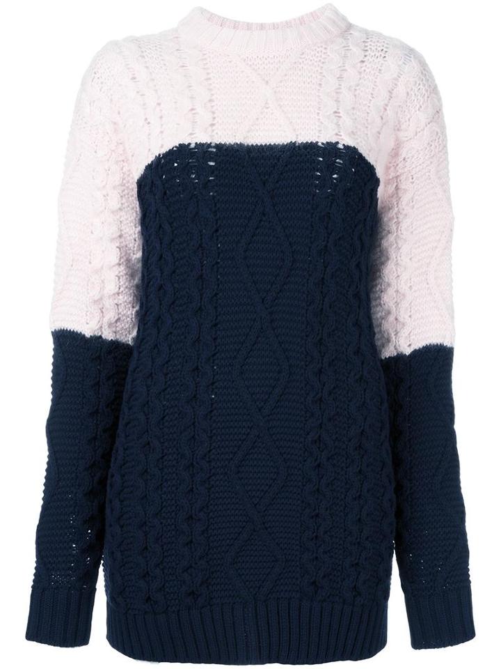 Iceberg Bicolour Jumper, Women's, Size: 42, Pink/purple, Cotton/polyamide/virgin Wool