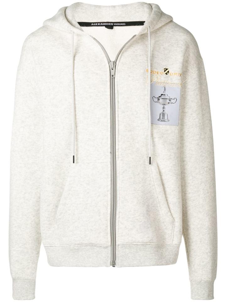 Alexander Wang Loose Hooded Cardigan - Nude & Neutrals