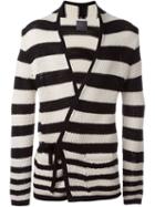 Laneus Striped Cardigan, Men's, Size: 48, Nude/neutrals, Cotton/nylon