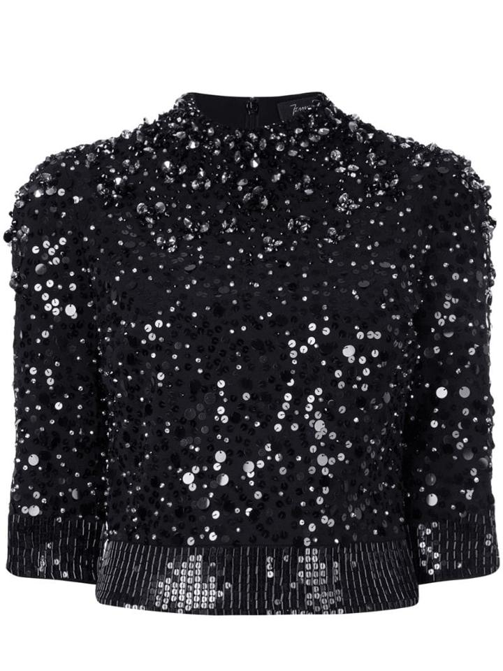 Jenny Packham Embellished Top - Black