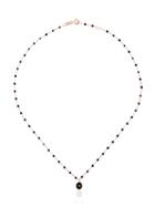 Gigi Clozeau 18k Rose Gold Black Beaded Diamond Necklace