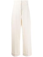 Alberta Ferretti High-waist Tailored Trousers - White