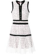 Just Cavalli Open Embroidery Mini Dress - White