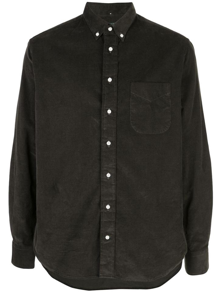 Gitman Vintage Plain Buttoned-collar Shirt - Green