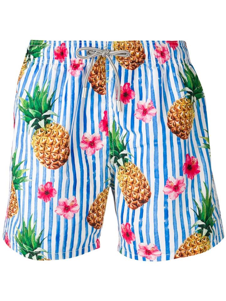 Mc2 Saint Barth Pineapple Swimming Shorts - Blue