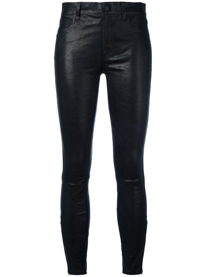 J Brand Mid Rise Skinny Trousers - Black