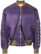 Mr. Completely Zipped Bomber Jacket - Pink & Purple