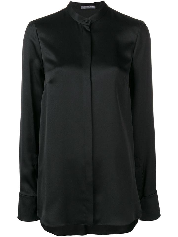 Alexander Mcqueen Loose-fit Silk Shirt - Black