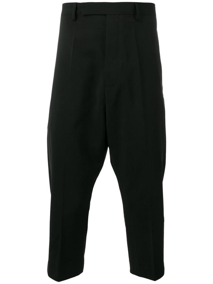Rick Owens Astaire Trousers, Men's, Size: 50, Black, Cotton/virgin Wool/spandex/elastane/cupro