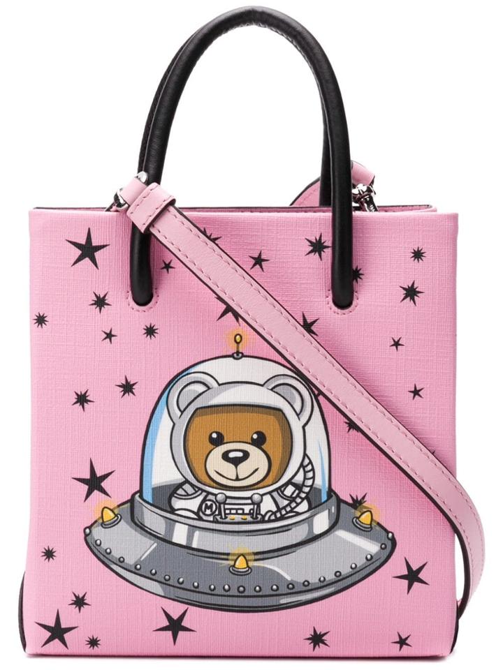 Moschino Ufo Teddy Tote Bag - Pink & Purple
