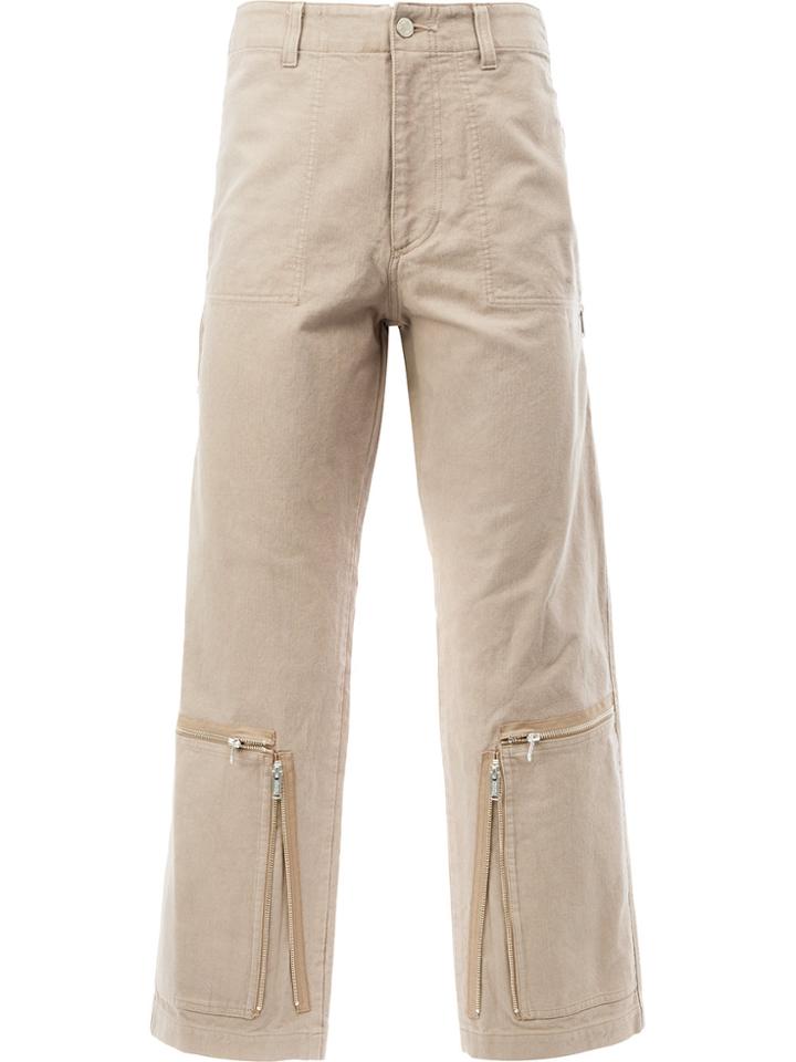 Undercover Zip Detail Trousers - Nude & Neutrals