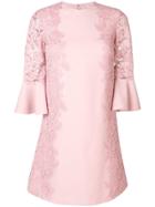 Valentino Lace Trim Mini Dress - Pink