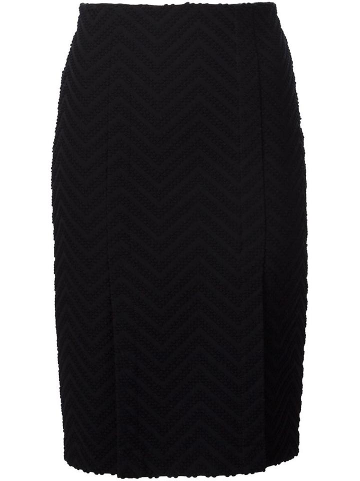Yigal Azrouel Chevron Side Slit Skirt