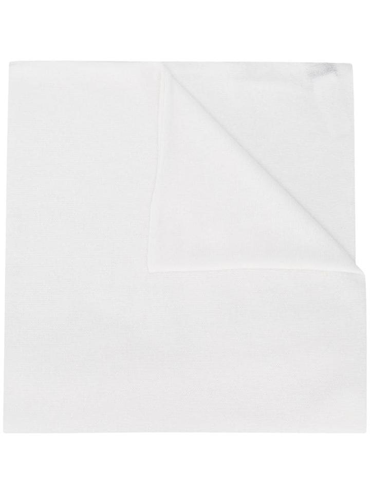 Allude Fine Knit Scarf - White