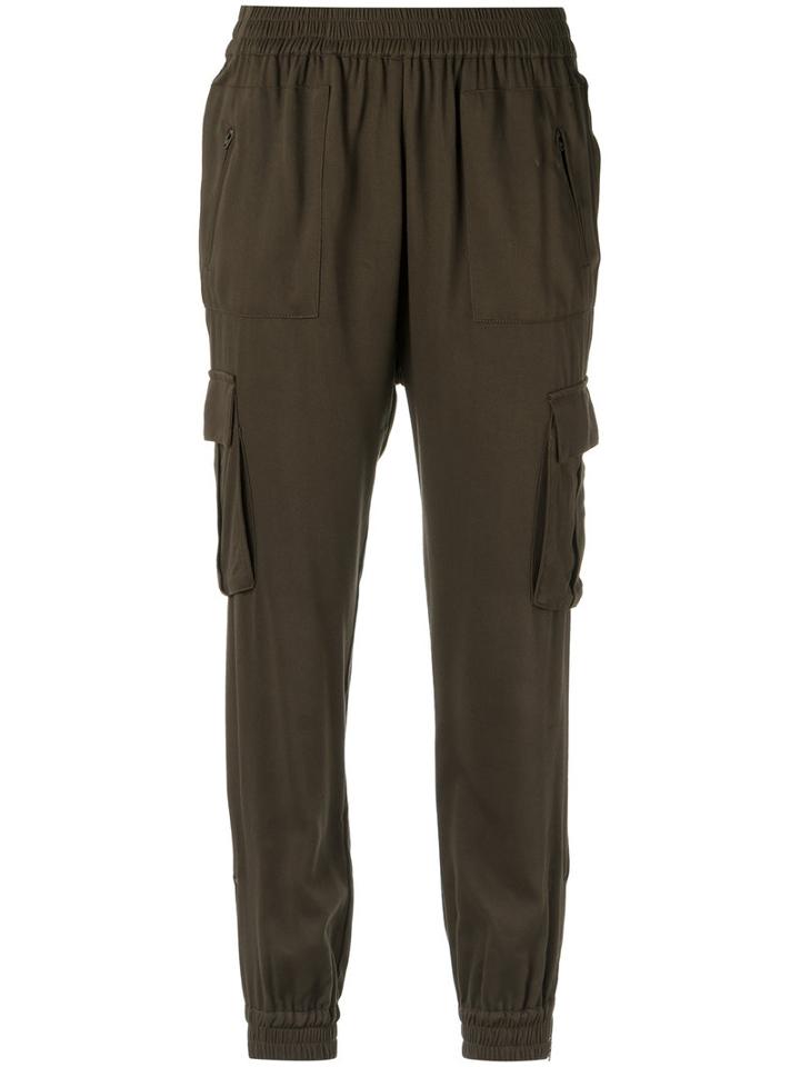 Olympiah - Elasticated Cuffs Trousers - Women - Viscose - 42, Green, Viscose