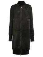 Isaac Sellam Experience Long Bomber Jacket, Women's, Size: 36, Black, Calf Leather/lamb Skin