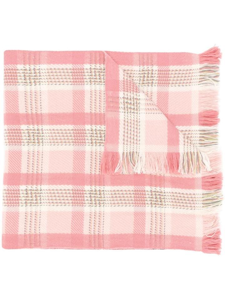 Loro Piana Checked Scarf - Pink