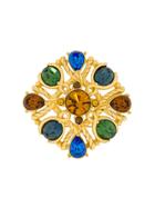 Jean Louis Scherrer Vintage Embossed Twisted Brooch - Multicolour